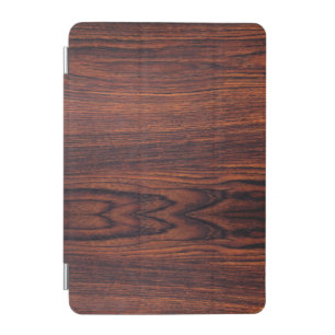 Dark Mahogany wood grain brown wood pattern iPad Mini Cover