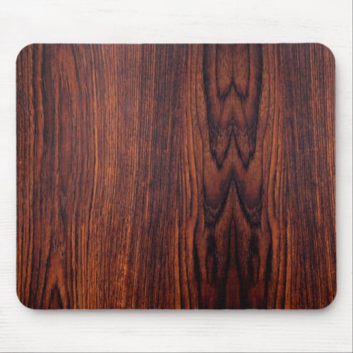 Dark Mahogany wood grain  brown wood pattern   Mouse Pad