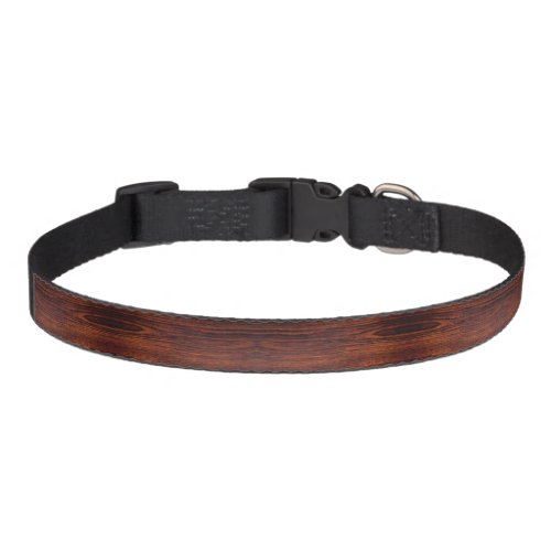 Dark Mahogany wood grain  brown wood pattern  Pet Collar