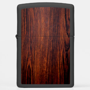 Dark Mahogany wood grain brown wood pattern Zippo Lighter
