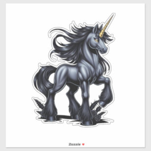Dark Majesty: Gothic Unicorn Sticker