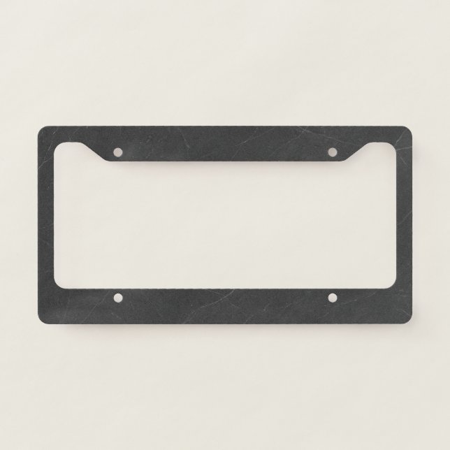 Dark Marble Clean Minimal Aesthetic Look License Plate Frame (Front)