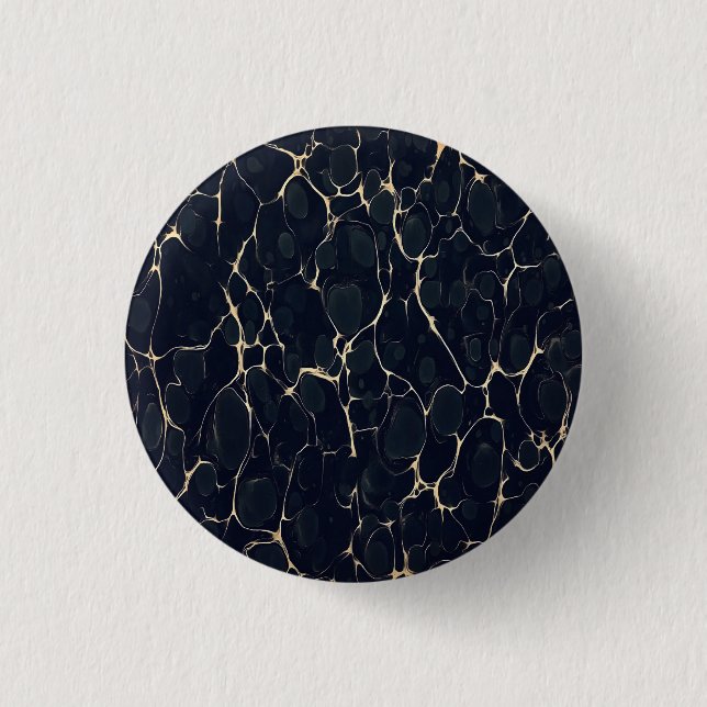 Dark Marble Pattern Abstract Alcohol Ink Style 1 Button (Front)