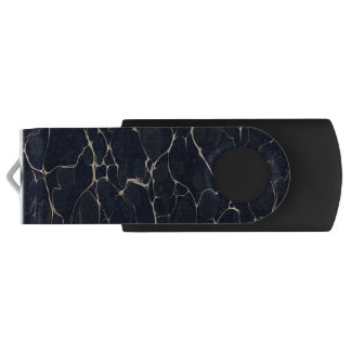 Dark Marble Pattern Abstract Alcohol Ink Style 1 Flash Drive