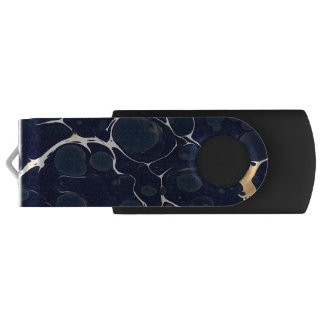Dark Marble Pattern Abstract Alcohol Ink Style Dar Flash Drive