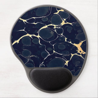Dark Marble Pattern Abstract Alcohol Ink Style Dar Gel Mouse Pad