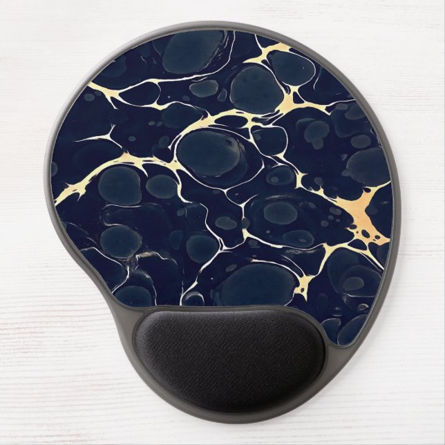 Dark Marble Pattern Abstract Alcohol Ink Style Dar Gel Mouse Pad (Front)