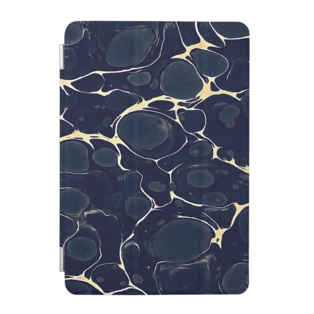 Dark Marble Pattern Abstract Alcohol Ink Style Dar iPad Mini Cover (Front)