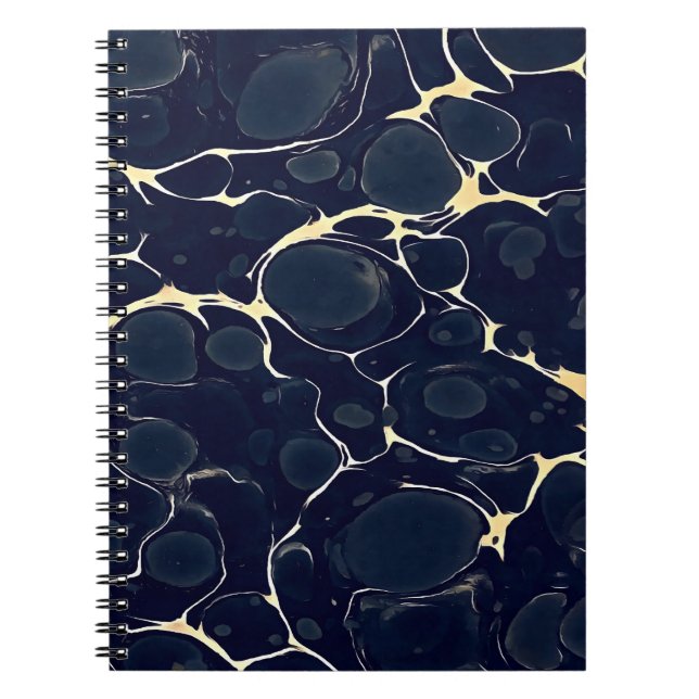 Dark Marble Pattern Abstract Alcohol Ink Style Dar Notebook (Front)
