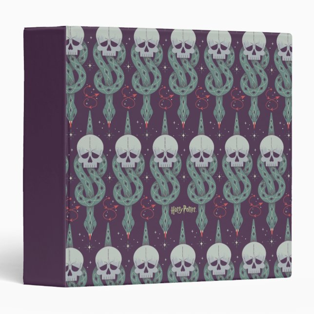 Dark Mark Geometric Icon Pattern 3 Ring Binder (Front/Spine)