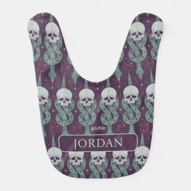 Dark Mark Geometric Icon Pattern Baby Bib (Front)