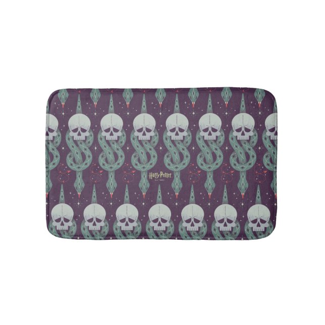 Dark Mark Geometric Icon Pattern Bath Mat (Front)