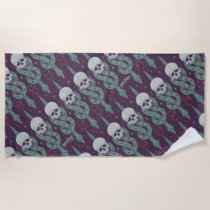 Dark Mark Geometric Icon Pattern Beach Towel