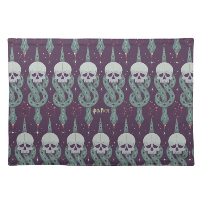 Dark Mark Geometric Icon Pattern Cloth Placemat (Front)