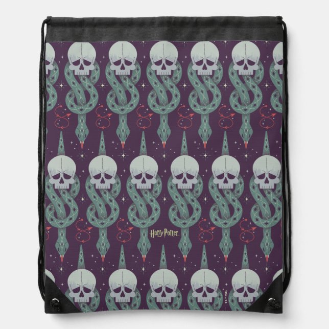Dark Mark Geometric Icon Pattern Drawstring Bag (Front)