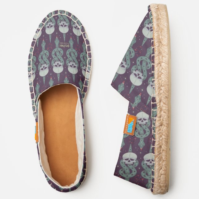 Dark Mark Geometric Icon Pattern Espadrilles (Side)