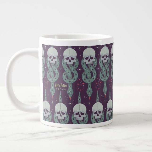 Dark Mark Geometric Icon Pattern Giant Coffee Mug (Left)