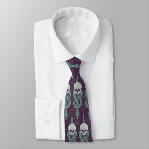Dark Mark Geometric Icon Pattern Neck Tie