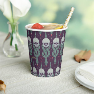 Dark Mark Geometric Icon Pattern Paper Cups