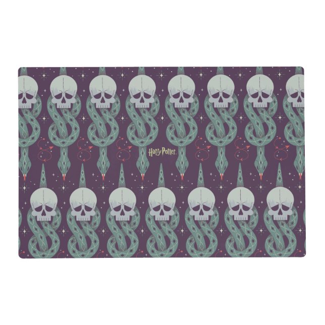 Dark Mark Geometric Icon Pattern Placemat (Front)