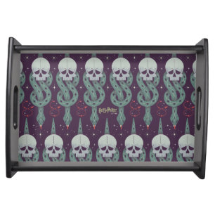 Dark Mark Geometric Icon Pattern Serving Tray