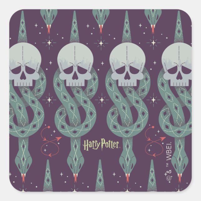 Dark Mark Geometric Icon Pattern Square Sticker