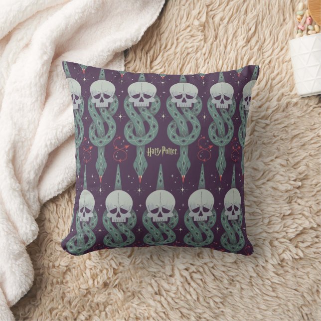Dark Mark Geometric Icon Pattern Throw Pillow (Blanket)