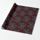 Dark Maroon Mauve Gothic Elegant Wedding Wrapping Paper<br><div class="desc">Elegant dark maroon floral wedding invitation is lovely with red,  mauve and pink roses and greenery on a dark maroon background for a gothic wedding look.  The flowers adorn the corners for an elegant,  modern and sophisticated look.</div>