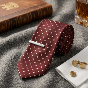 Dark Maroon Polka Dot Neck Tie