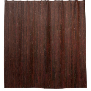 Dark marron wood smooth clear shower curtain