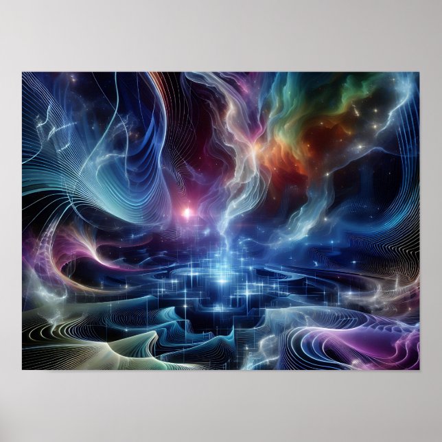 Dark Matter Glow Sci-fi Space Poster (Front)