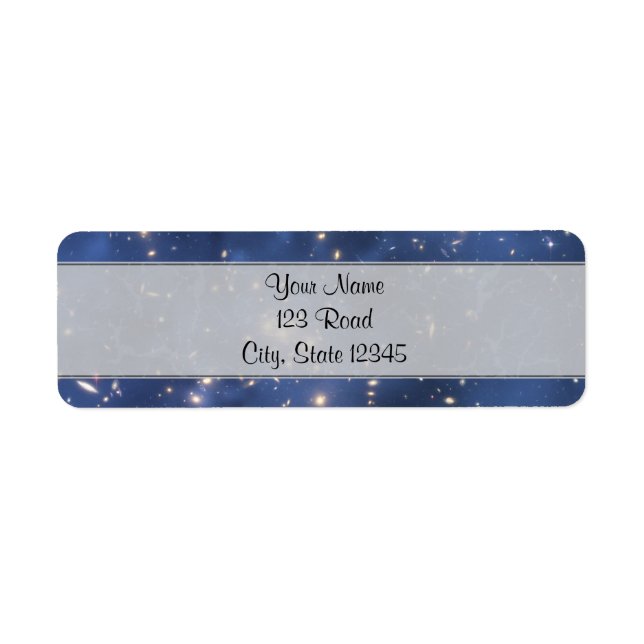 Dark Matter Ring and Galaxy Cluster in Cobalt Blue Label (Front)