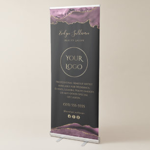Dark mauve agate retractable banner