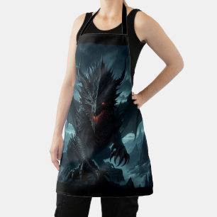 Dark, Medieval Dragon Apron