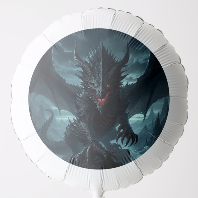 Dark, Medieval Dragon  Balloon (Front)