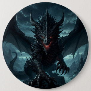 Dark, Medieval Dragon  Button