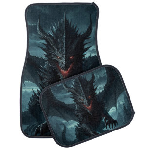 Dark, Medieval Dragon Car Floor Mat