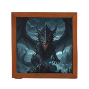 Dark, Medieval Dragon  Desk Organizer