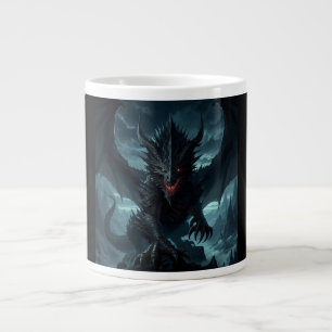 Dark, Medieval Dragon  Giant Coffee Mug