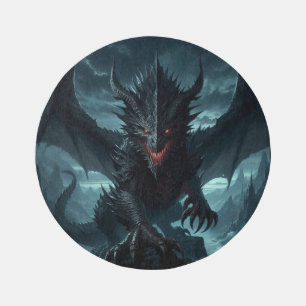 Dark, Medieval Dragon Outdoor Rug