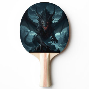 Dark, Medieval Dragon  Ping Pong Paddle