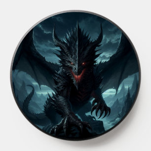Dark, Medieval Dragon PopSocket