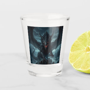 Dark, Medieval Dragon Shot Glass