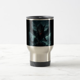 Dark, Medieval Dragon Travel Mug