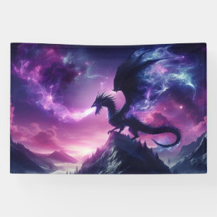Dark, Medieval Ethereal Dragon Banner