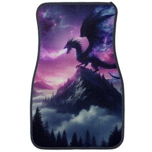 Dark, Medieval Ethereal Dragon Car Floor Mat