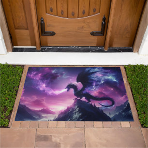 Dark, Medieval Ethereal Dragon Doormat