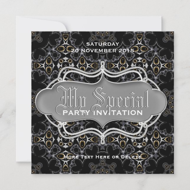Dark Medieval Tribal fusion Special Party Invites (Front)