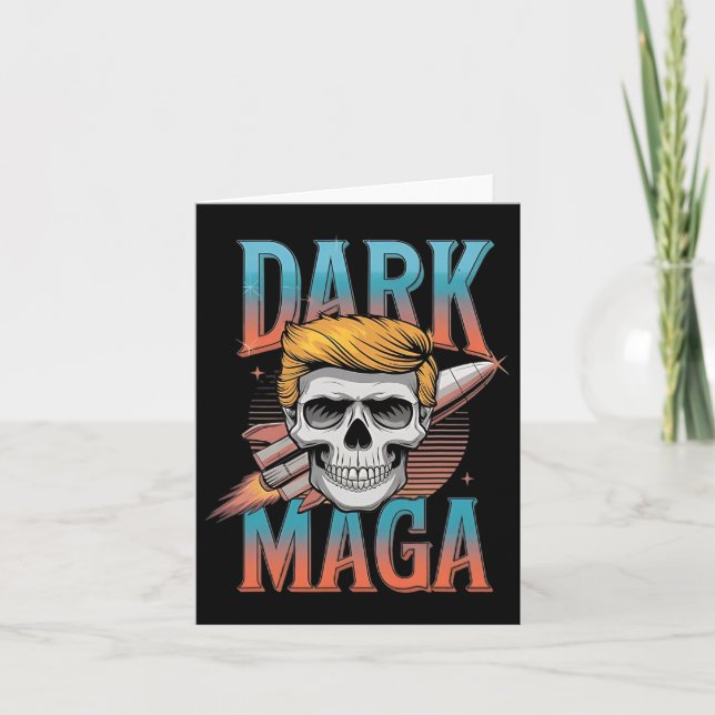 Dark Mega 2024 Usa Trump Halloween Costume Funny S Card (Front)