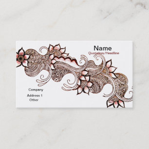 Dark Mehndi Business Card